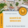 Apostila Auxiliar de Serviços Gerais Prefeitura de Maripá de Minas MG 2025
