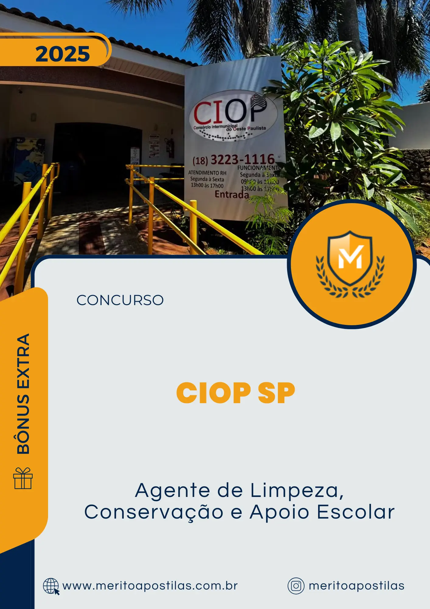 Apostila Agente de Limpeza, Conservação e Apoio Escolar Concurso CIOP SP 2025