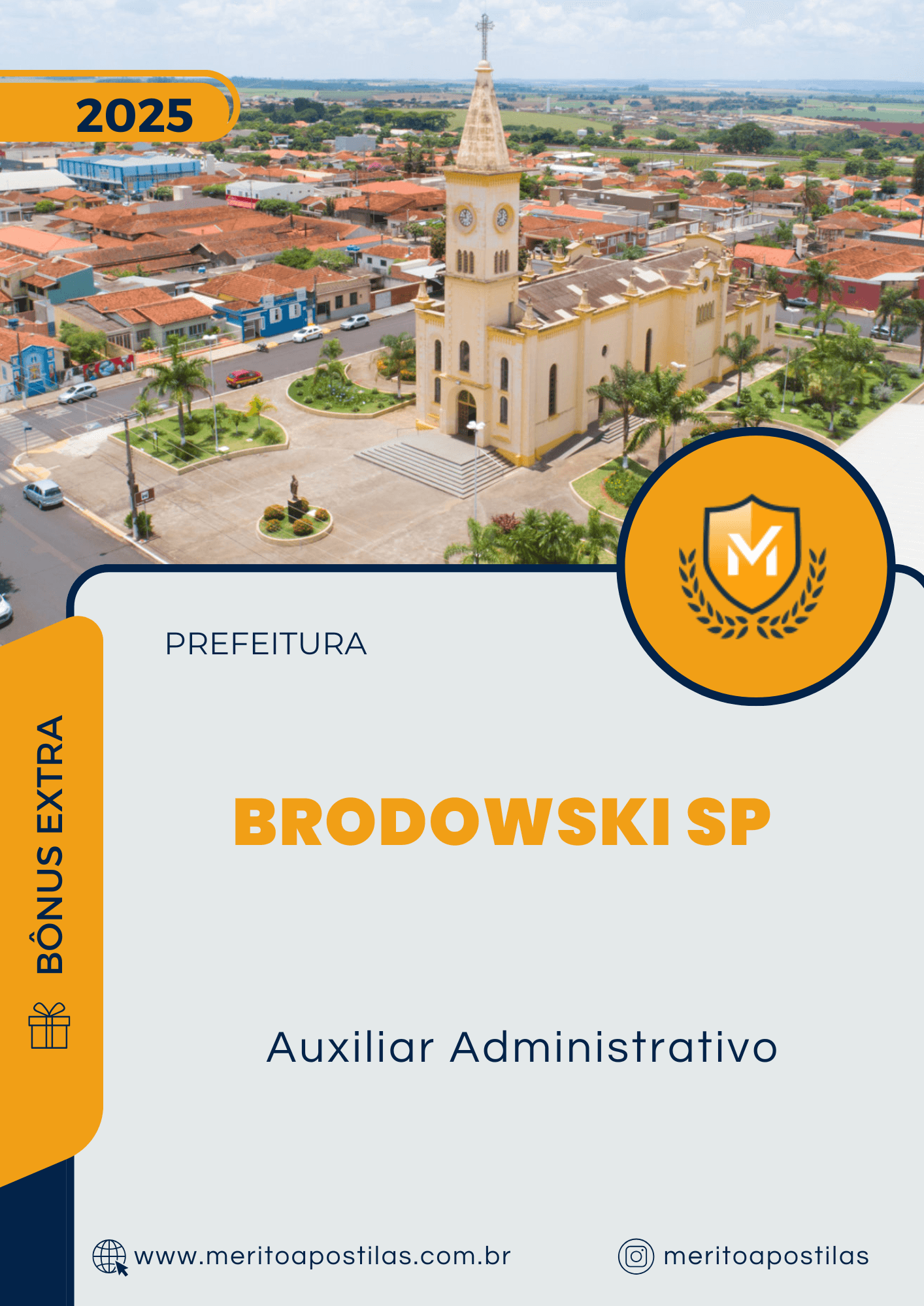 Apostila Auxiliar Administrativo Prefeitura de Brodowski SP 2025