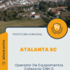 Apostila Operador De Equipamentos Categoria CNH C Prefeitura de Atalanta SC 2025