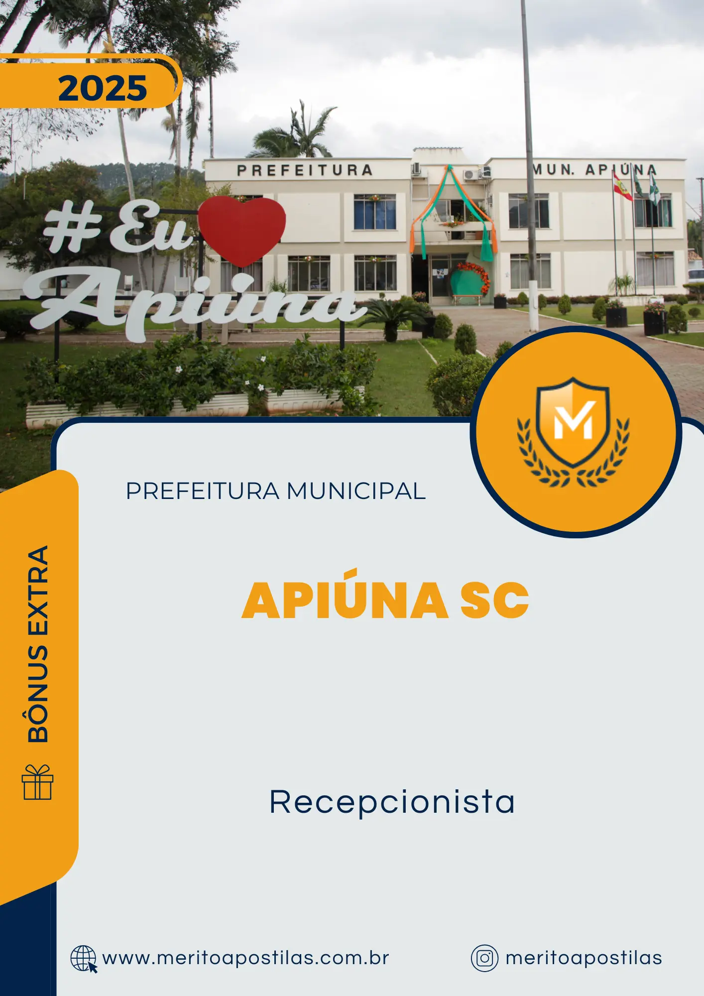 Apostila Recepcionista Prefeitura de Apiúna SC 2025