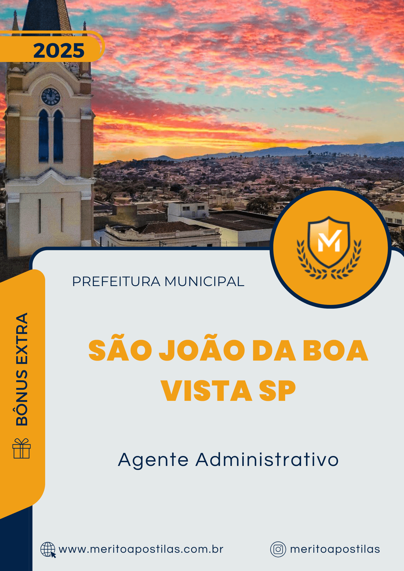 Apostila Agente Administrativo Prefeitura de São João da Boa Vista SP 2025