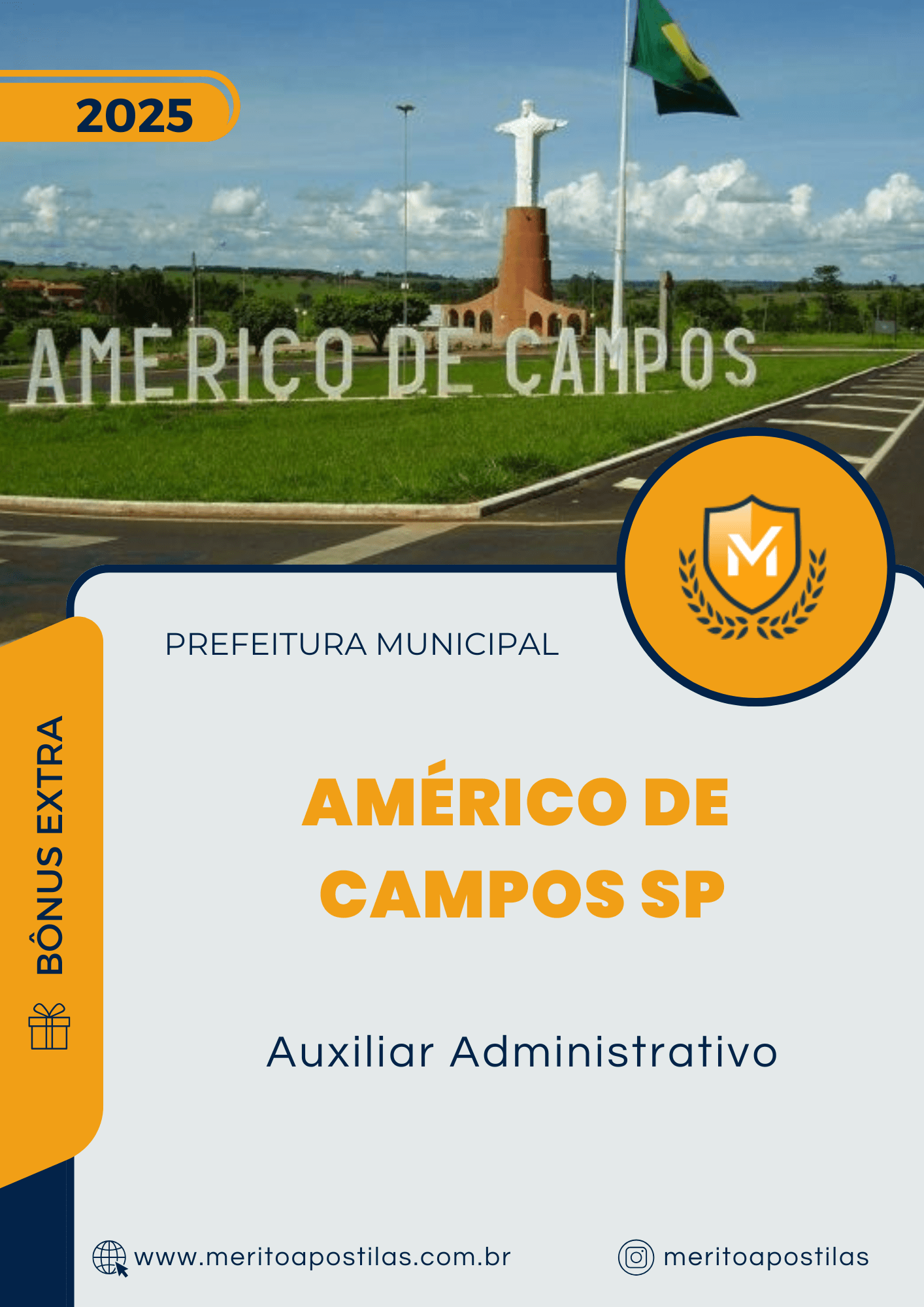 Apostila Auxiliar Administrativo Prefeitura de Américo de Campos SP 2025