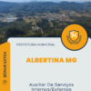 Apostila Auxiliar De Serviços Internos/Externos Prefeitura Municipal de Albertina MG 2025