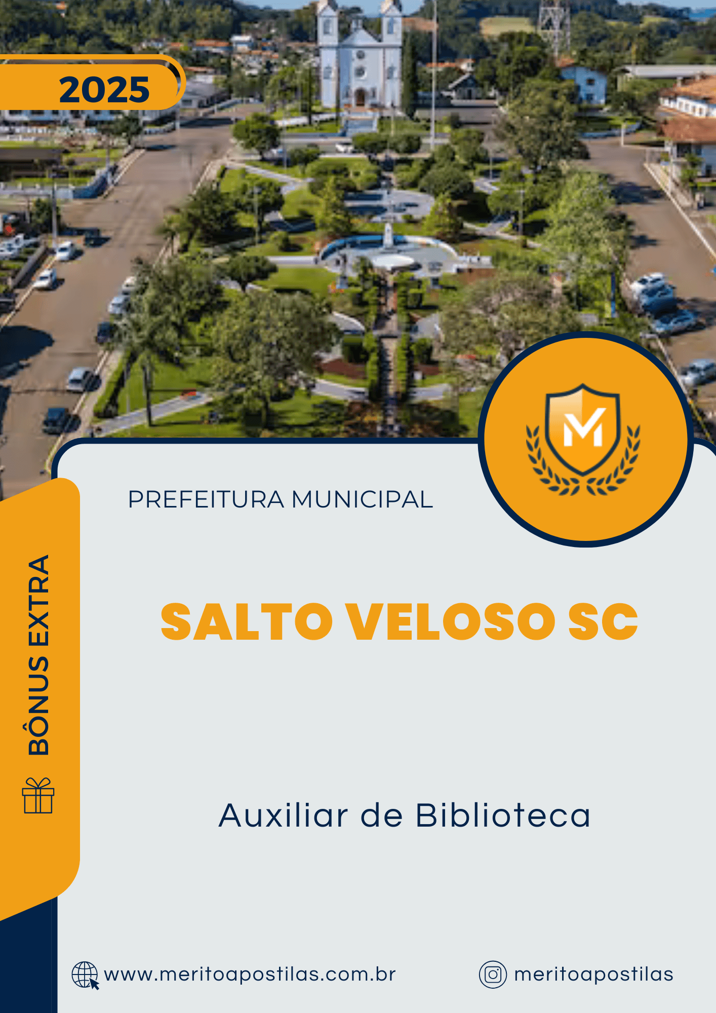 Apostila Auxiliar de Biblioteca Concurso Prefeitura de Salto Veloso SC 2025