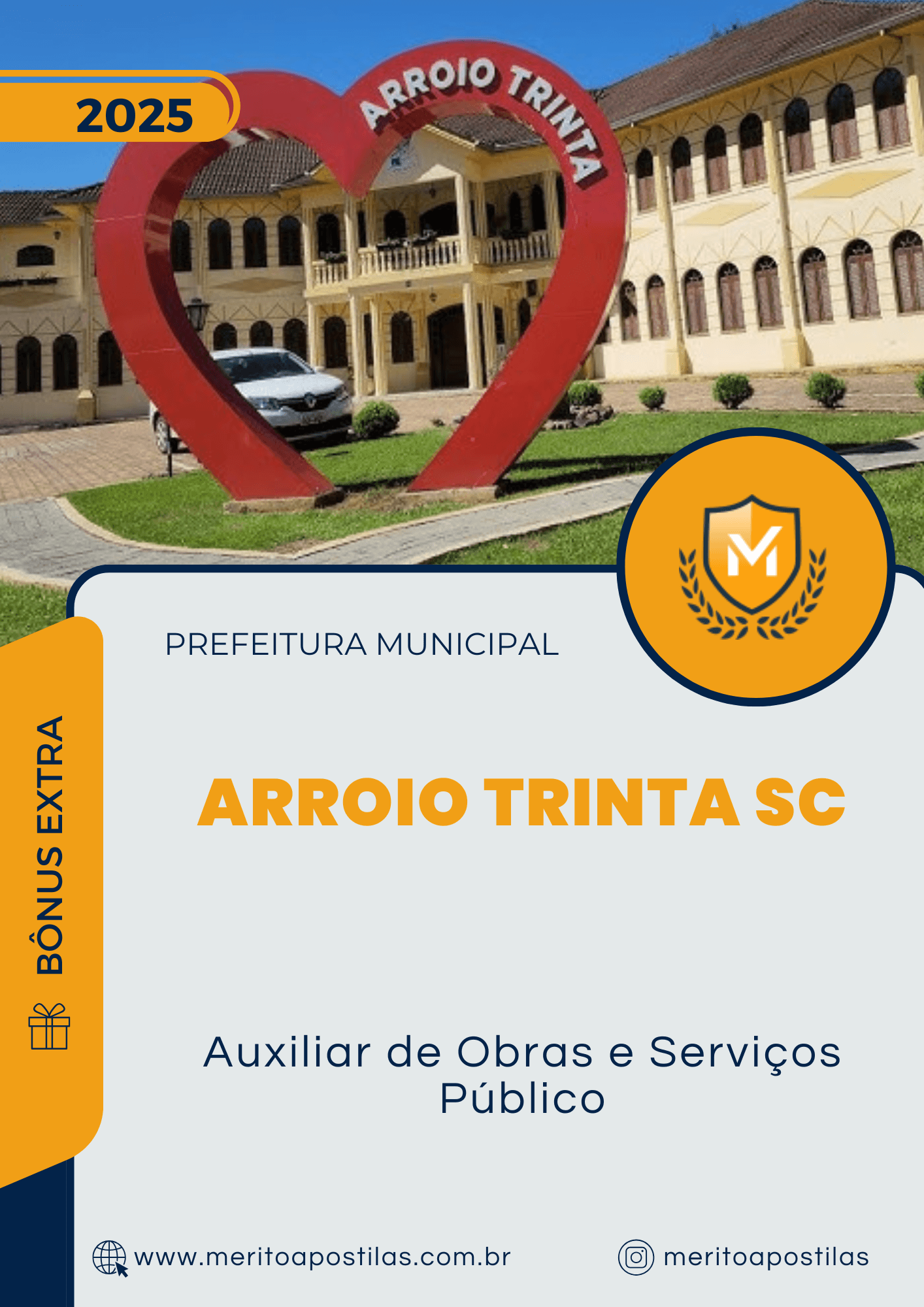 Apostila Auxiliar de Obras e Serviços Público Prefeitura de Arroio Trinta SC 2025