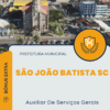 Apostila Auxiliar de Serviços Gerais Prefeitura de São João Batista SC 2025