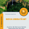 Apostila Auxiliar de Serviços Gerais Eletricista de Veículos Automotores Processo Seletivo Nova Ubiratã MT 2025