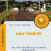 Apostila Auxiliar de Serviços Gerais (Feminino) Prefeitura de São Tomé PR 2025