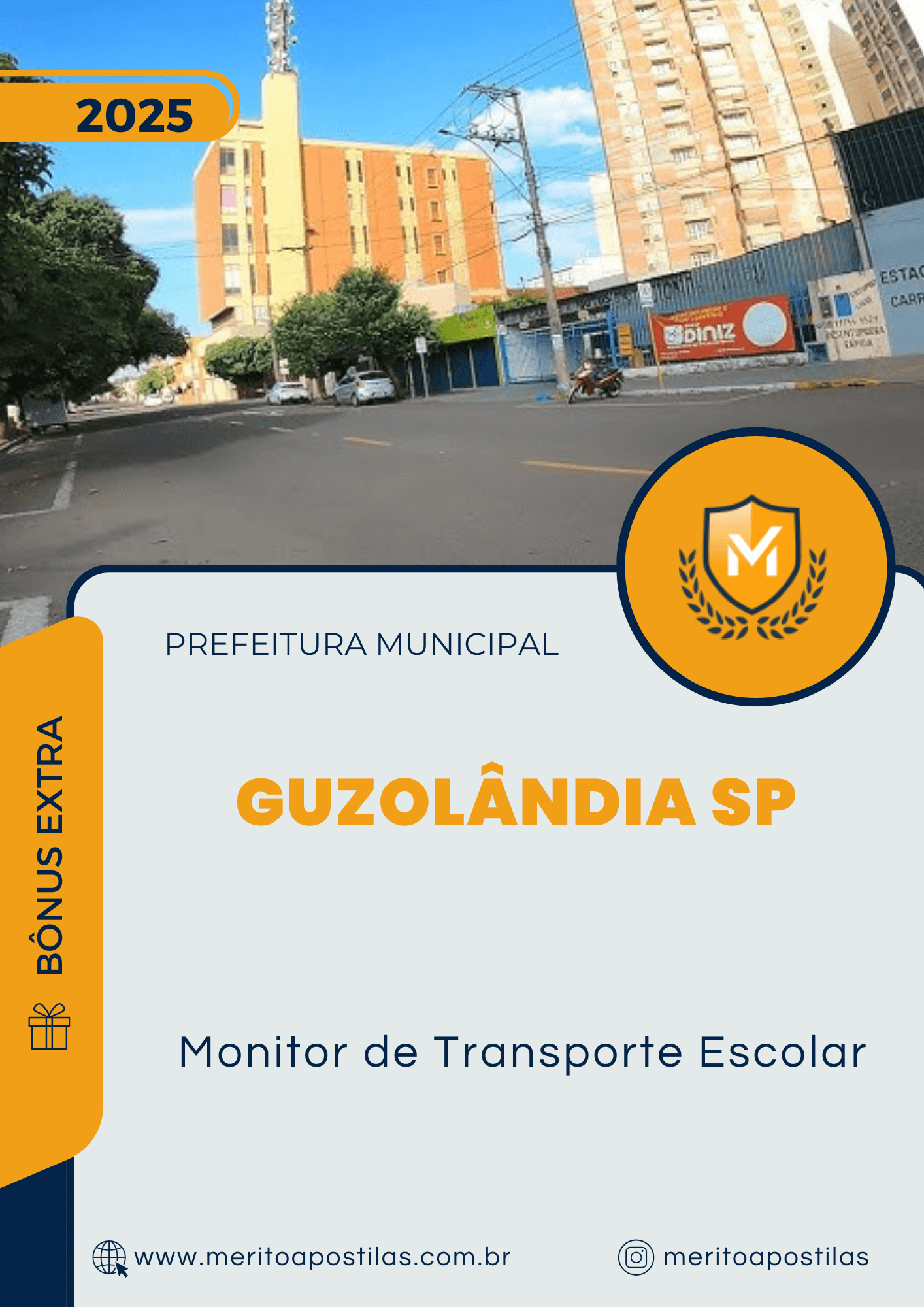 Apostila Monitor de Transporte Escolar Prefeitura de Guzolândia SP 2025