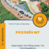 Apostila Operador De Máquinas Pá Carregadeira Prefeitura de Poxoréu MT 2025