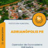 Apostila Operador de Escavadeira Hidráulica Prefeitura de Adrianópolis PR 2025