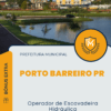 Apostila Operador de Escavadeira Hidráulica Concurso da Prefeitura de Porto Barreiro PR 2025