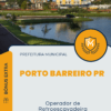 Apostila Operador de Retroescavadeira Concurso da Prefeitura de Porto Barreiro PR 2025