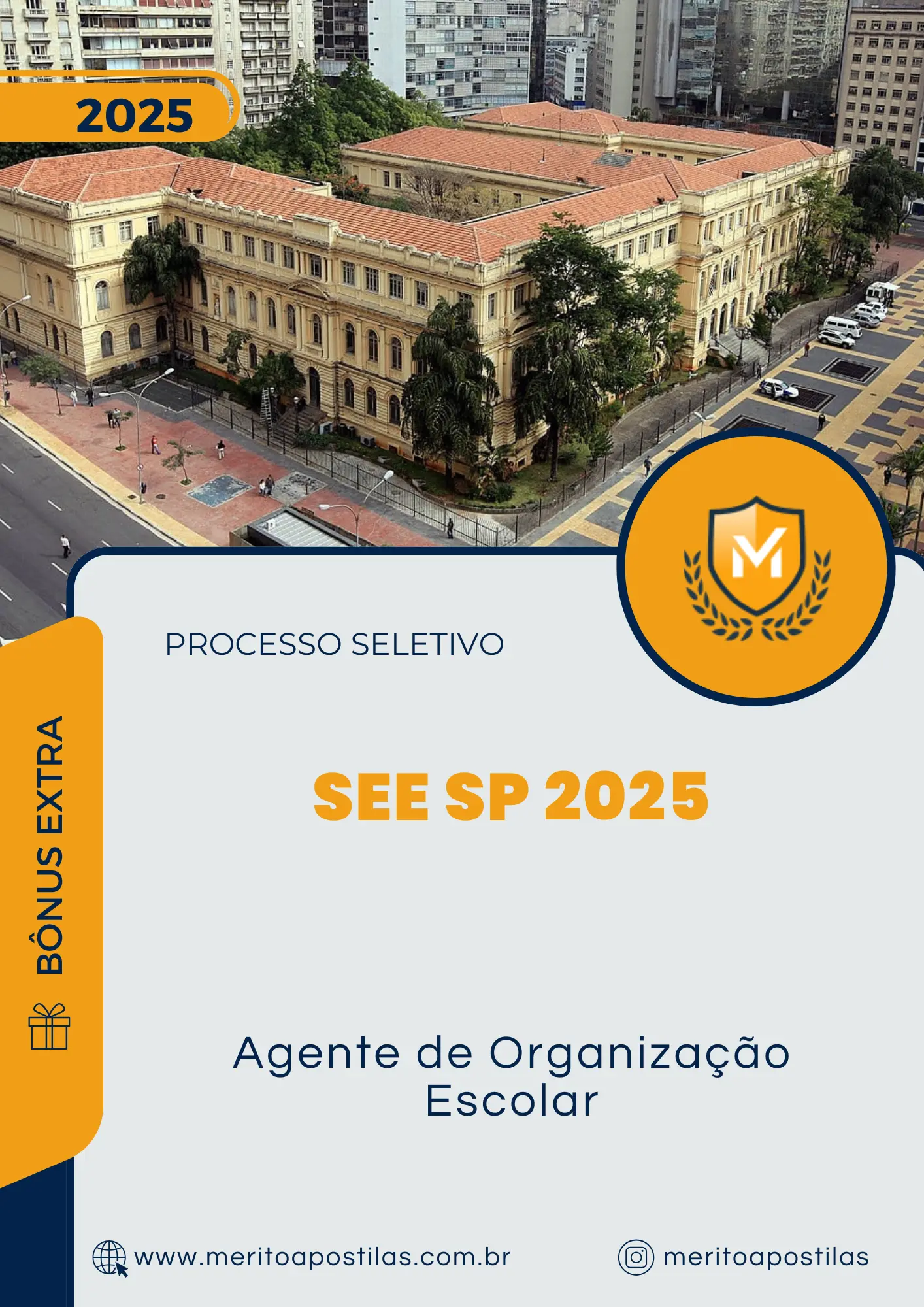 Apostila Agente de Organização Escolar Processo Seletivo SEE SP 2025 ...