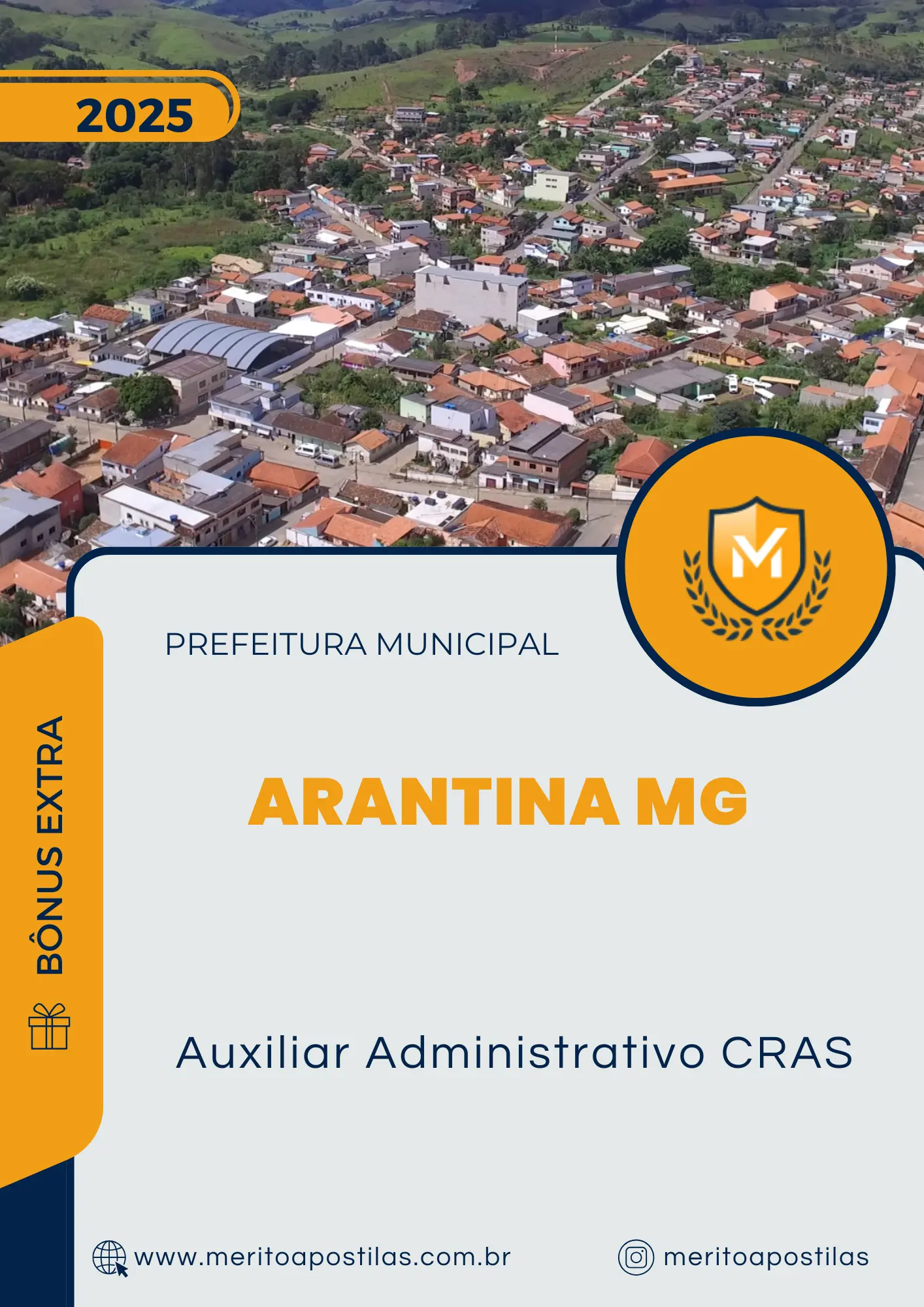 Apostila Auxiliar Administrativo CRAS Prefeitura de Arantina MG 2025