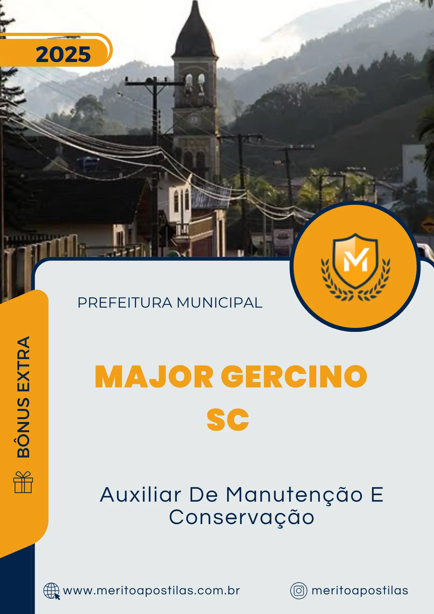 Apostila Auxiliar De Manutenção E Conservação Prefeitura de Major Gercino SC 2025