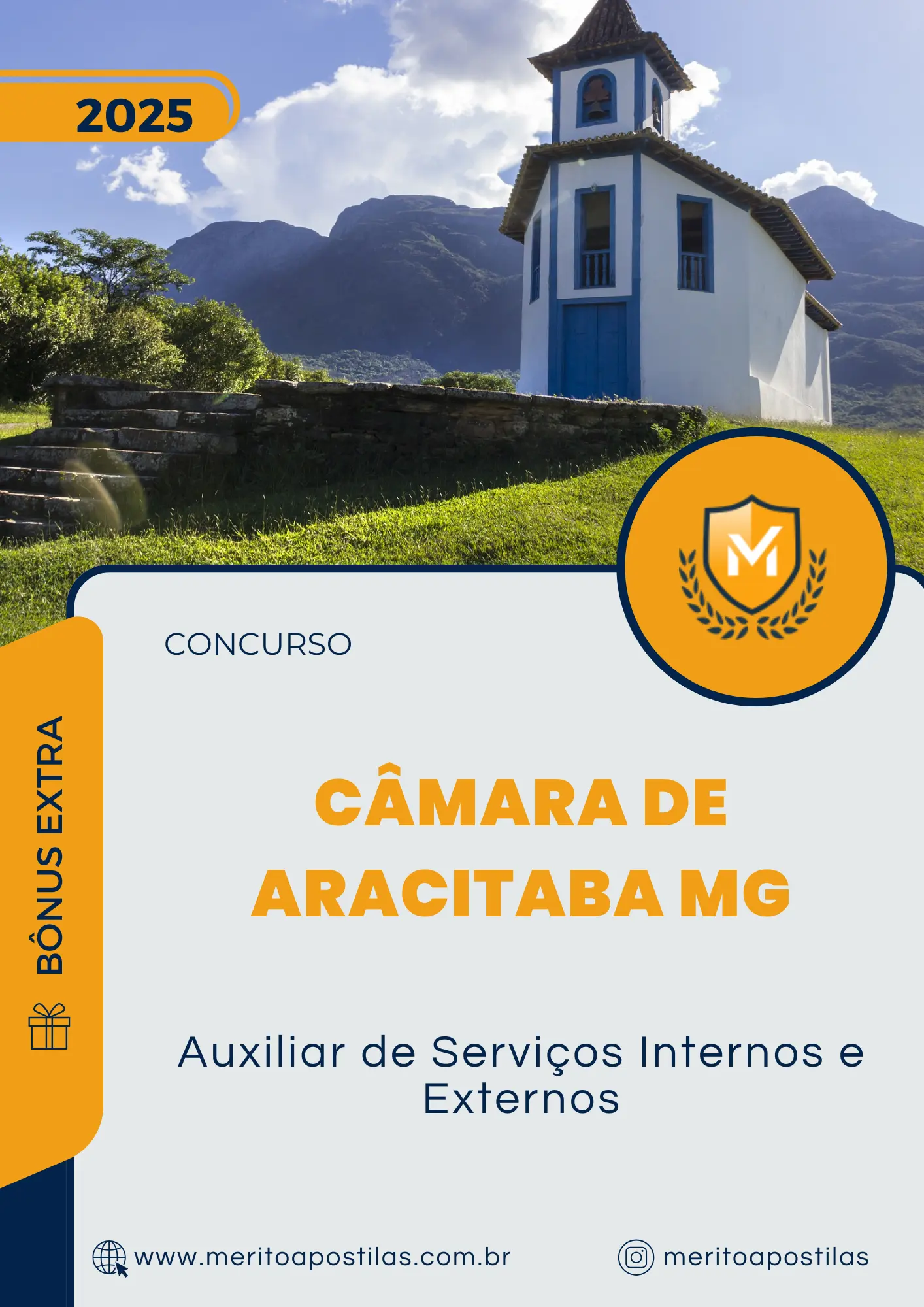 Apostila Auxiliar de Serviços Internos e Externos Câmara de Aracitaba MG 2025