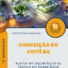 Apostila Auxiliar em Saúde Bucal ou Técnico em Saúde Bucal Prefeitura de Conceição do Coité BA 2025