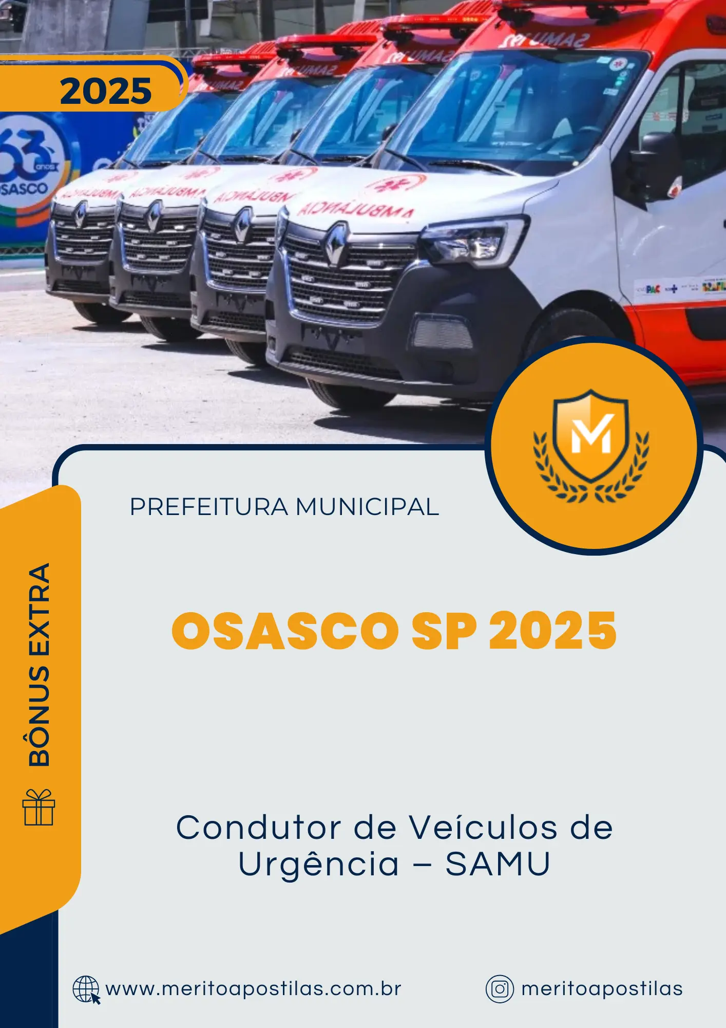 Apostila Condutor de Veículos de Urgência SAMU Prefeitura de Osasco SP 2025