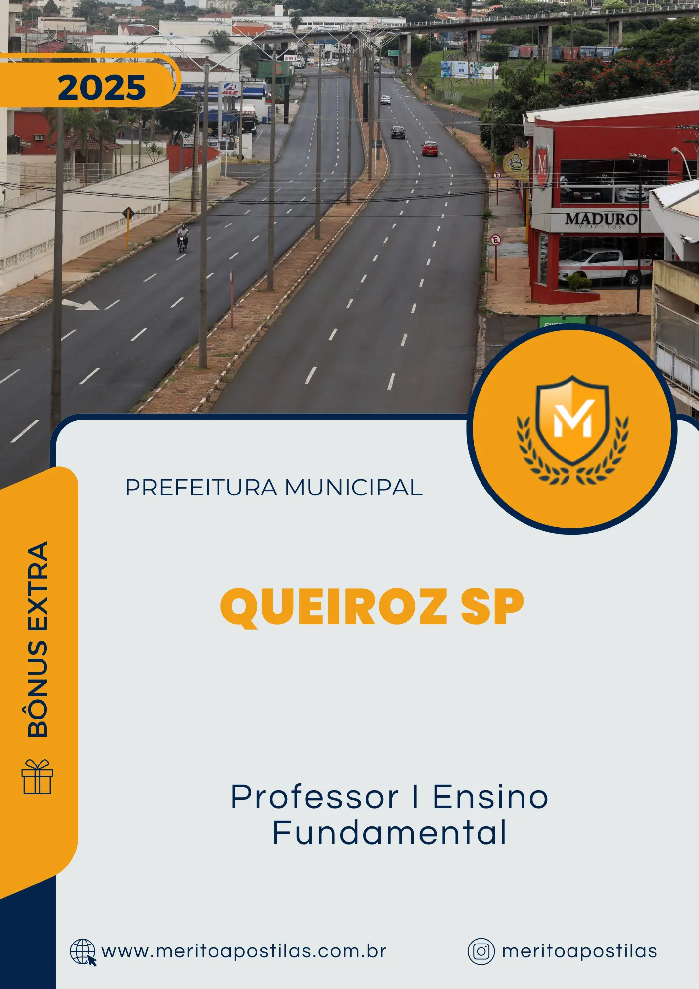 Apostila Professor I Ensino Fundamental Prefeitura de Queiroz SP 2025