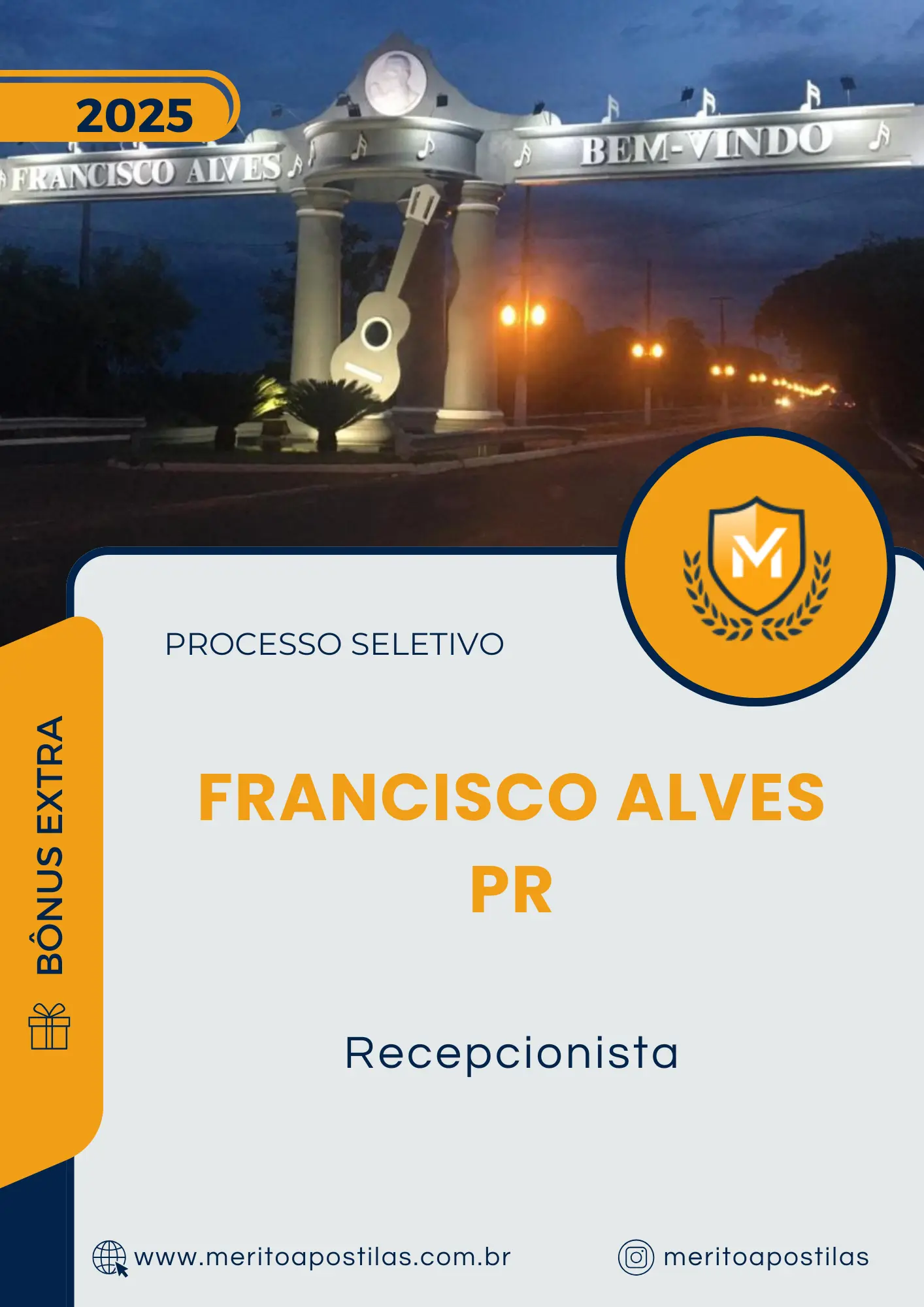 Apostila Recepcionista Processo Seletivo de Francisco Alves PR 2025