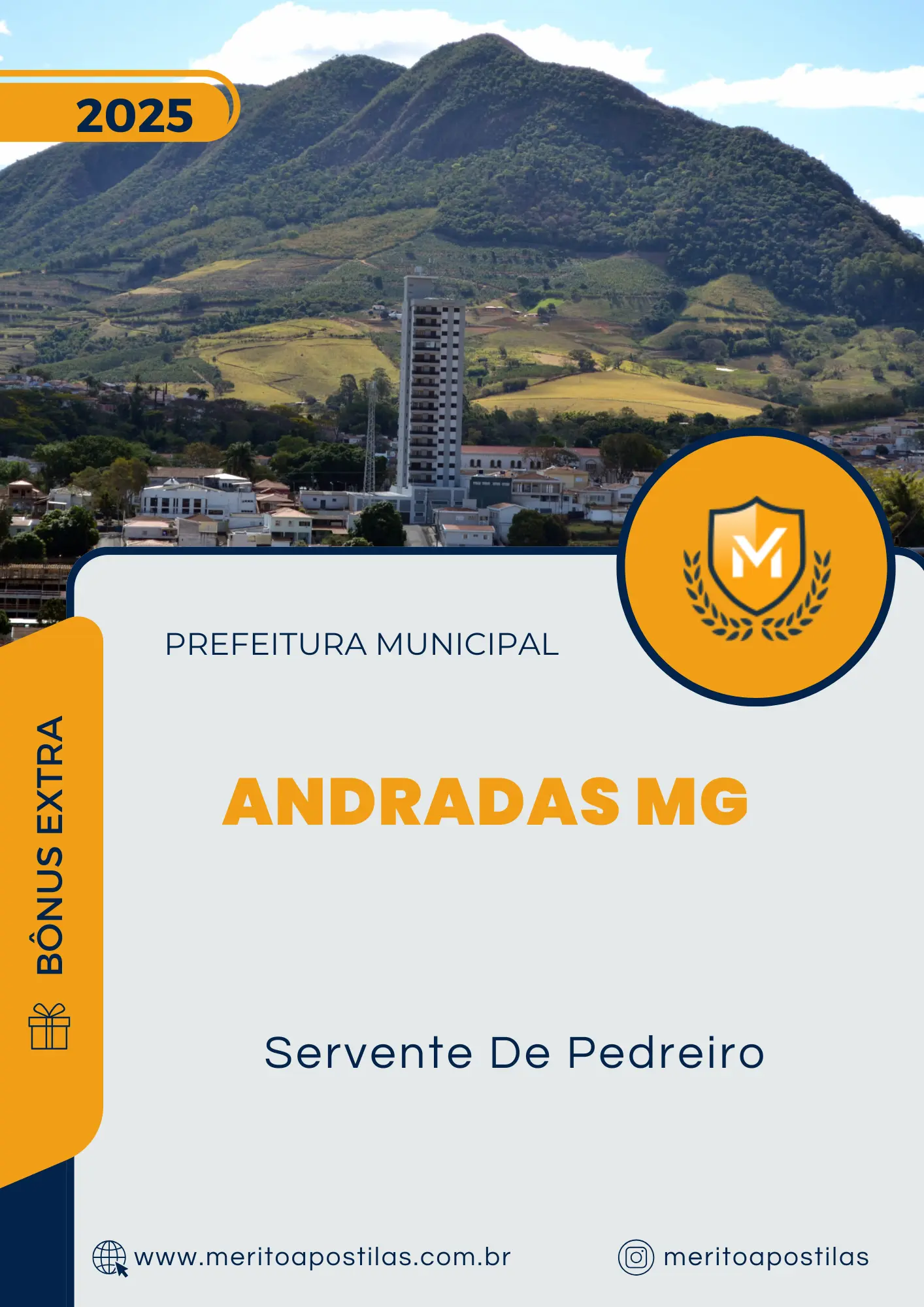 Apostila Servente De Pedreiro Prefeitura de Andradas MG 2025