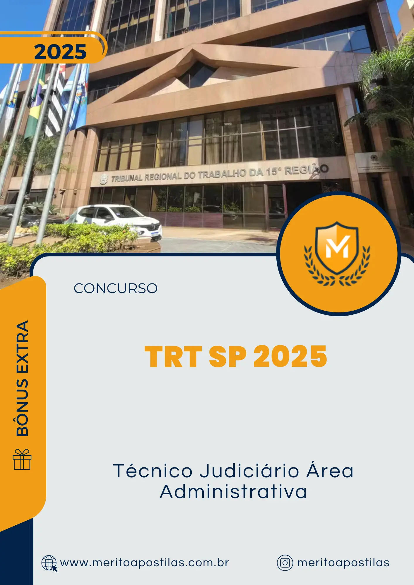 Apostila Técnico Judiciário Área Administrativa Concurso TRT SP 2025