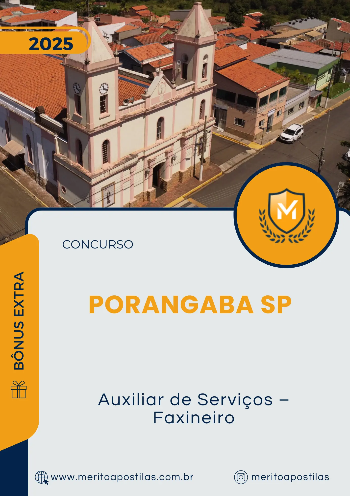 Apostila Auxiliar de Serviços Faxineiro Concurso Porangaba SP 2025