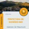 Apostila Operador De Máquinas B Prefeitura de Dionísio MG 2025
