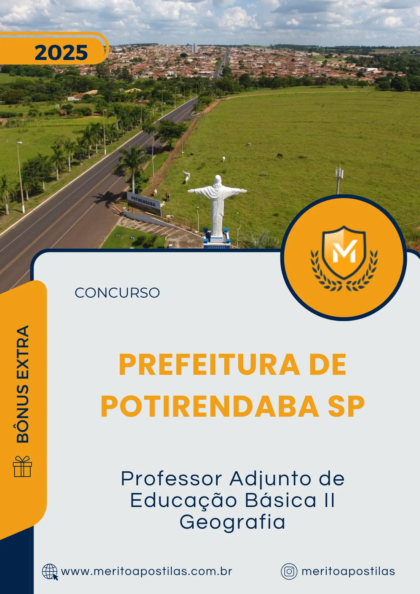 Apostila Professor Adjunto de Educação Básica II Geografia Prefeitura de Potirendaba SP 2025