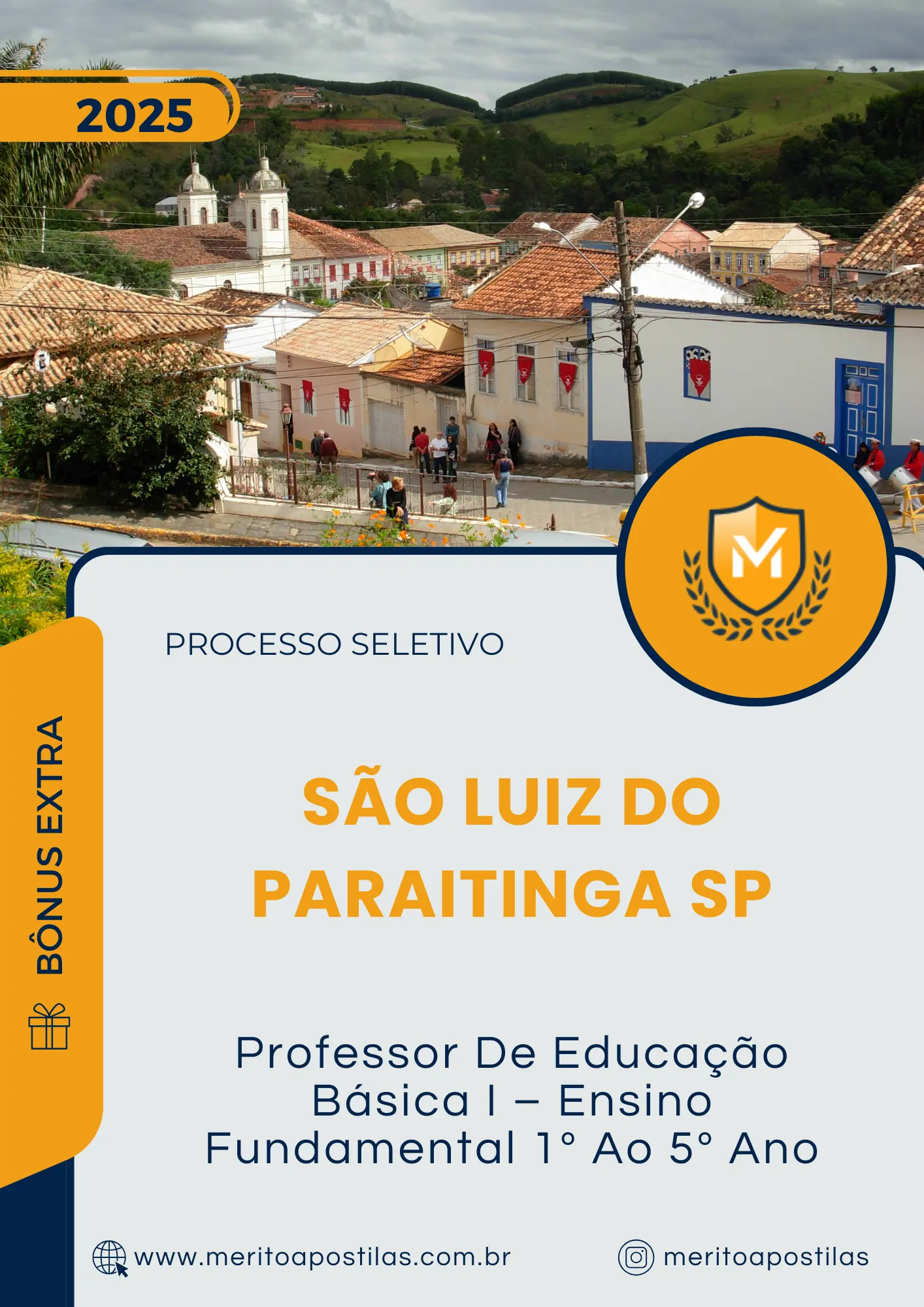 Apostila Professor De Educação Básica I Ensino Fundamental 1 Ao 5 Ano Processo Seletivo de São Luiz do Paraitinga SP 2025