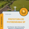 Apostila Professor de Educação Básica II Matemática Prefeitura de Potirendaba SP 2025