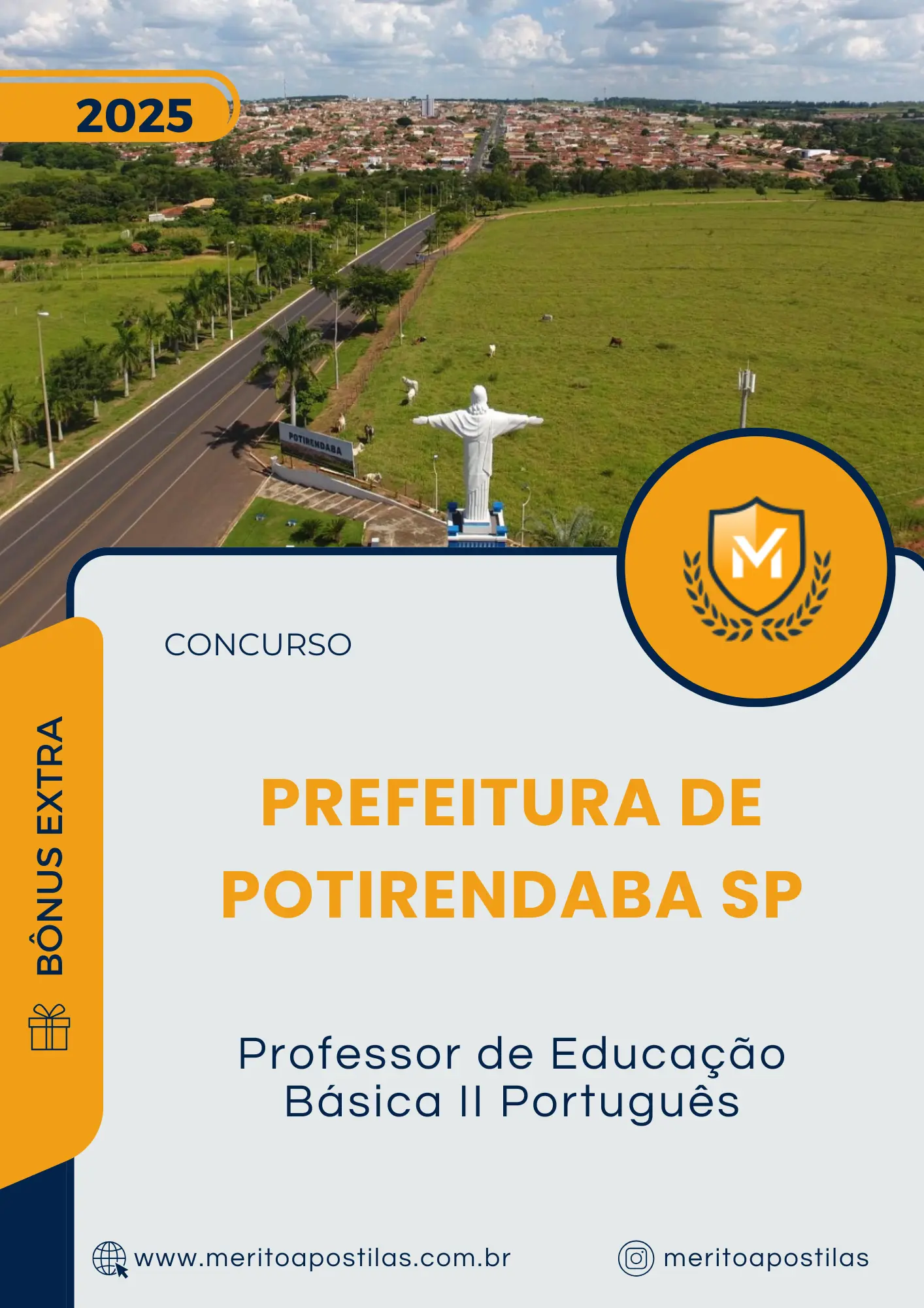 Apostila Professor de Educação Básica II Português Prefeitura de Potirendaba SP 2025