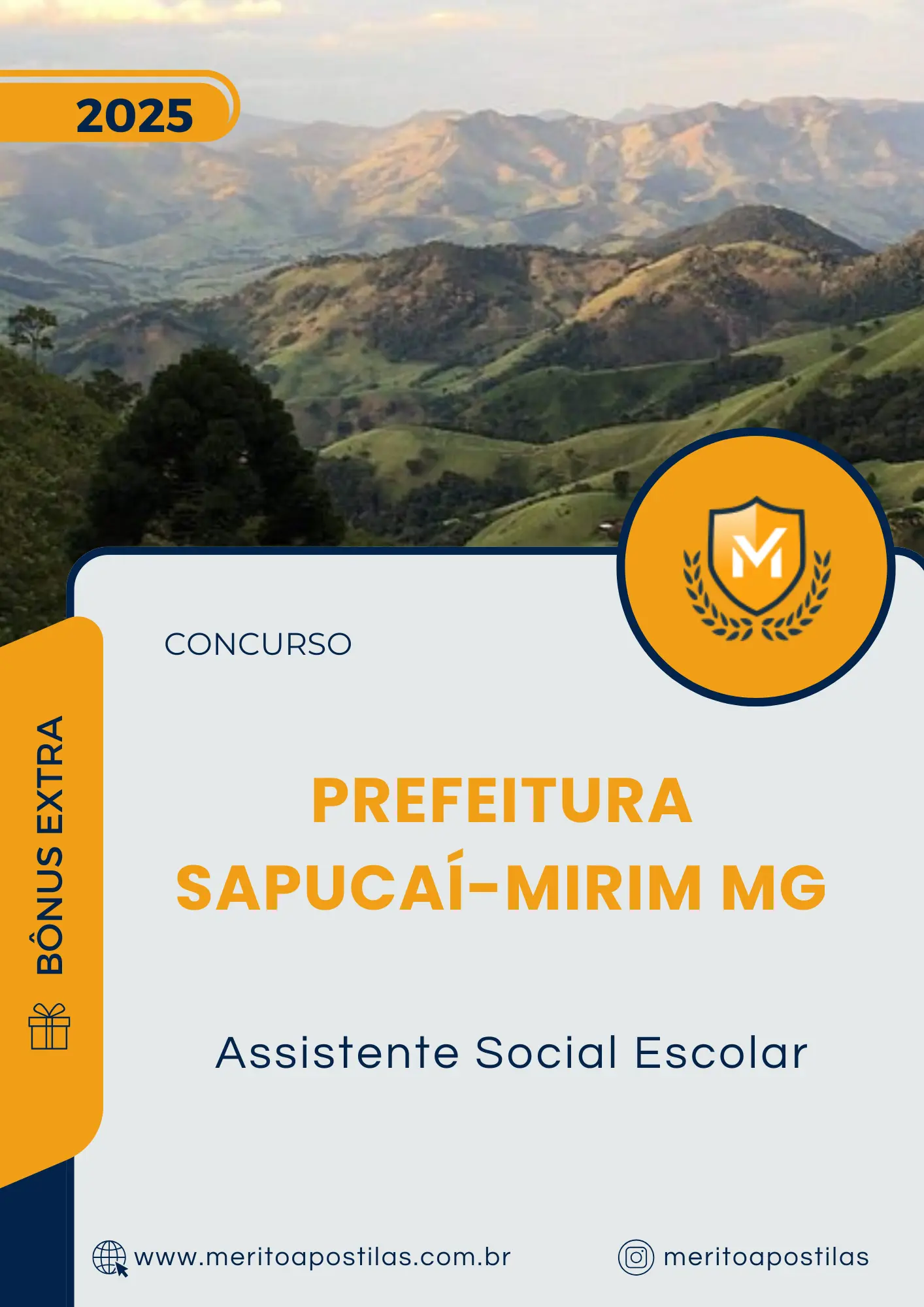 Apostila Assistente Social Escolar Prefeitura Sapucaí Mirim MG 2025
