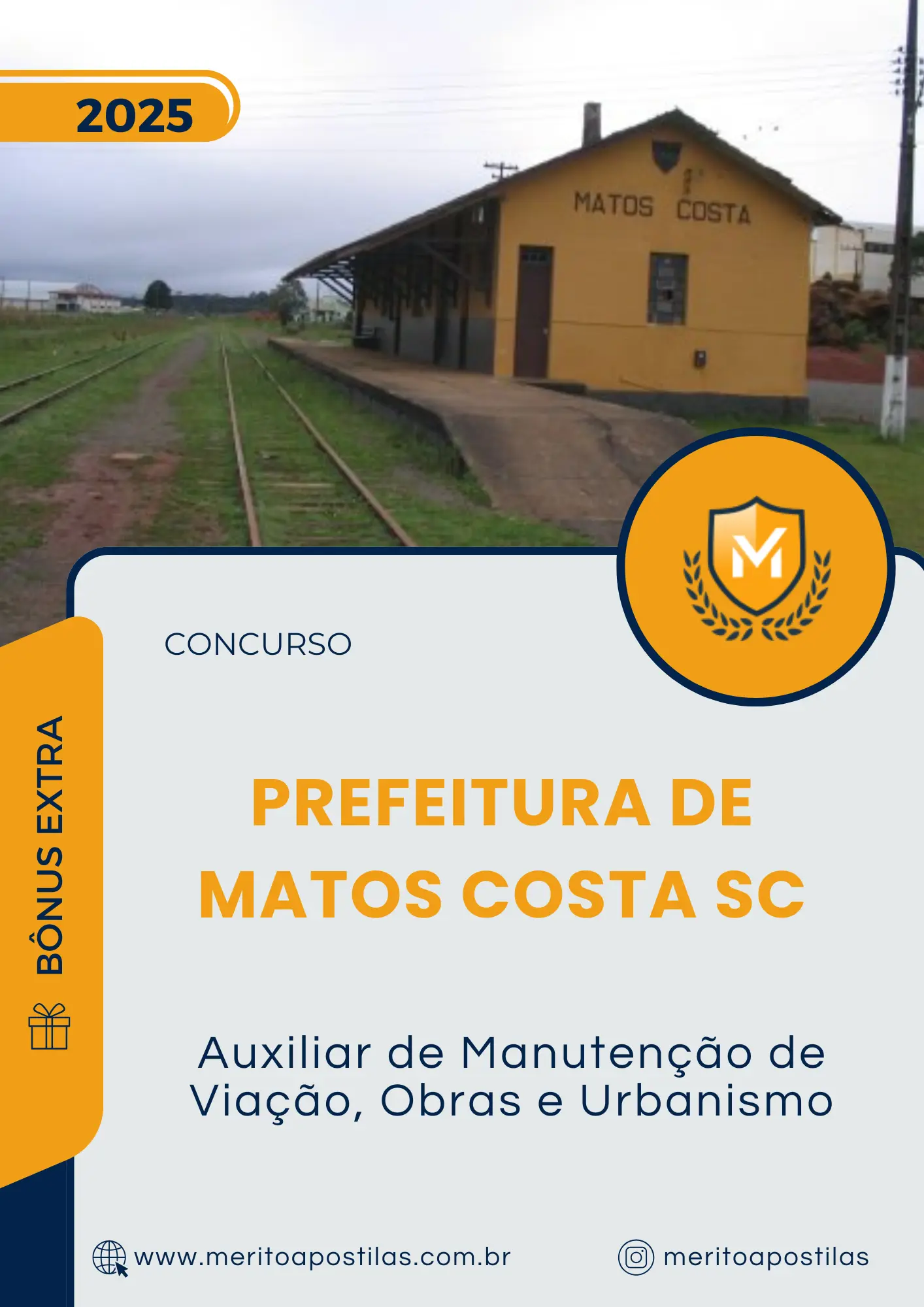 Apostila Auxiliar de Manutenção de Viação Obras e Urbanismo Prefeitura de Matos Costa SC 2025