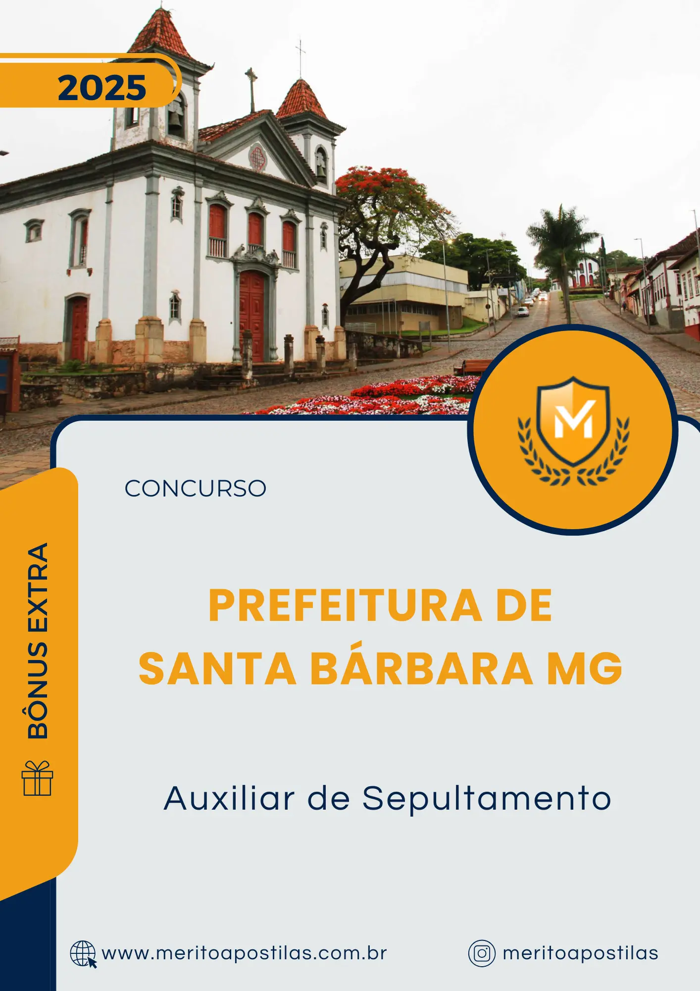 Apostila Auxiliar de Sepultamento Prefeitura de Santa Bárbara MG 2025