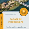 Apostila Auxiliar de Serviços Gerais Processo Seletivo Facape de Petrolina PE 2025
