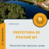 Apostila Motorista De Veículos Leves Prefeitura de Poconé MT 2025