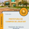 Apostila Motorista de Veículo Especial Prefeitura de Campos de Júlio MT 2025