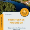 Apostila Operador De Máquinas Pesadas Prefeitura de Poconé MT 2025