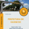 Apostila Operador De Retroescavadeira Prefeitura de Xaxim SC 2025