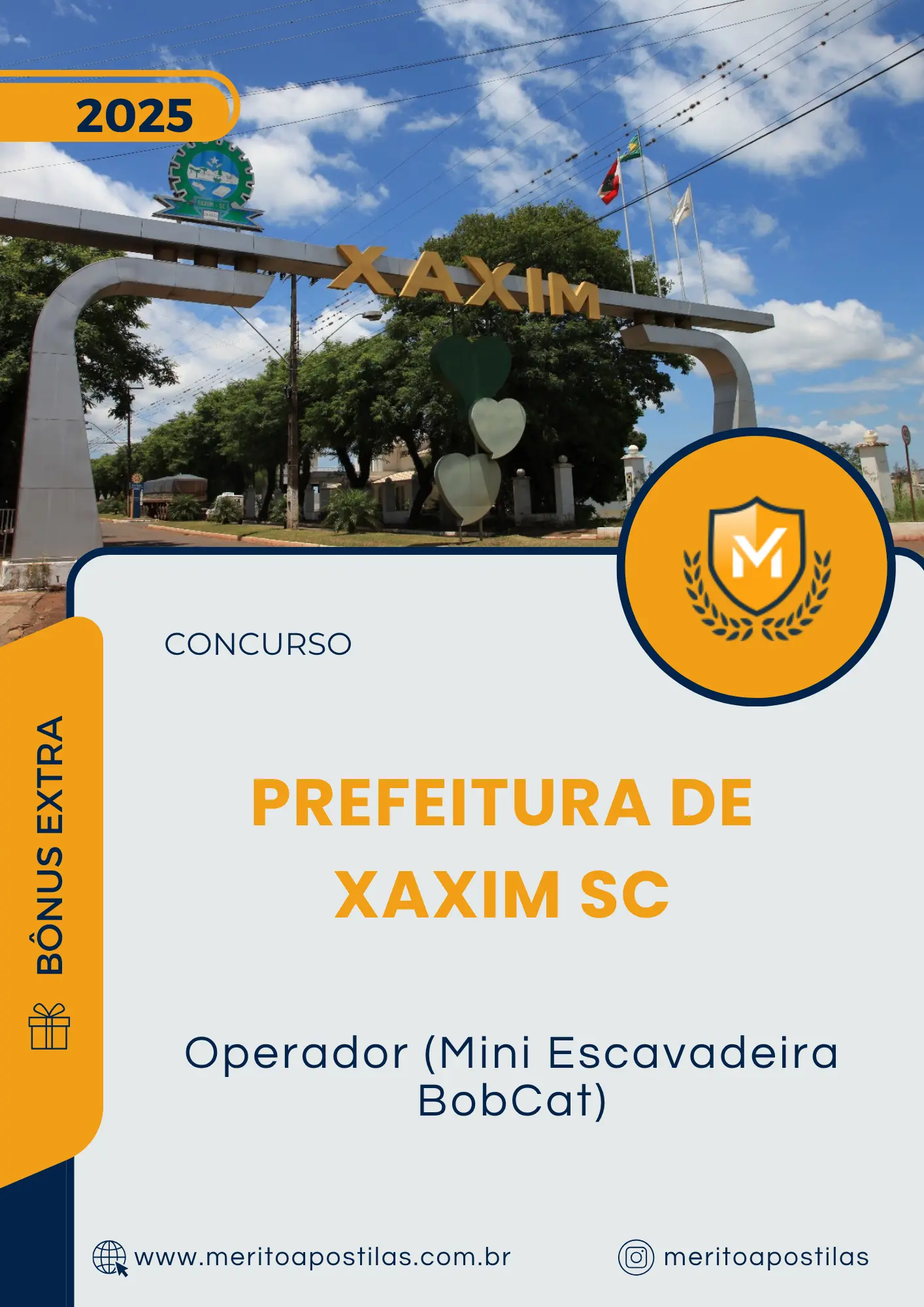 Apostila Operador Mini Escavadeira BobCat Prefeitura de Xaxim SC 2025