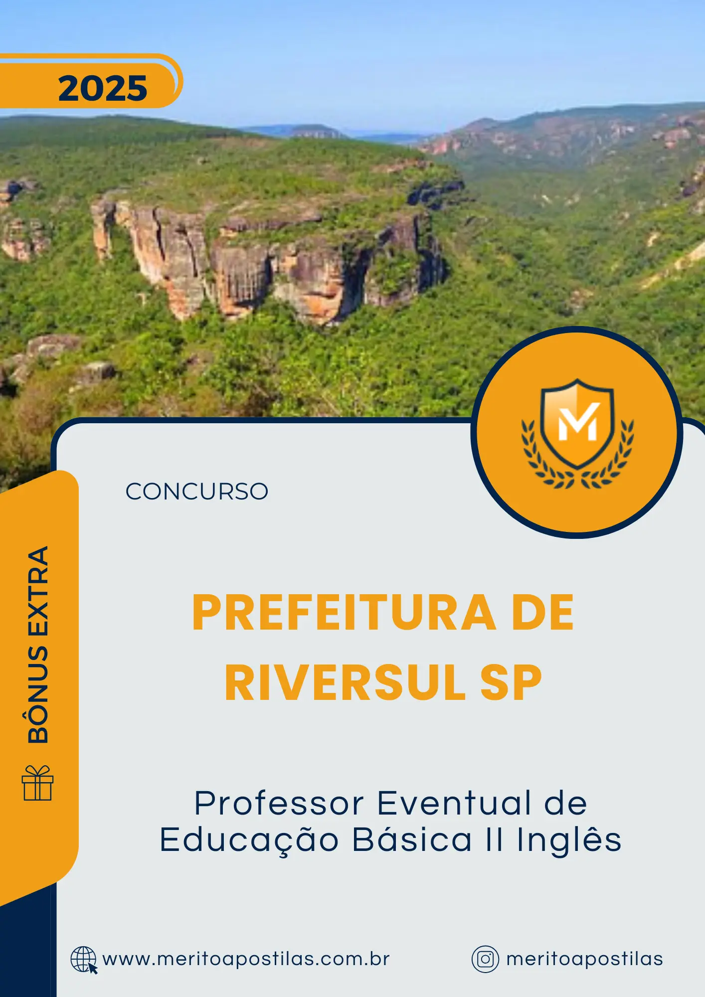 Apostila Professor Eventual de Educação Básica II Inglês Prefeitura de Riversul SP 2025