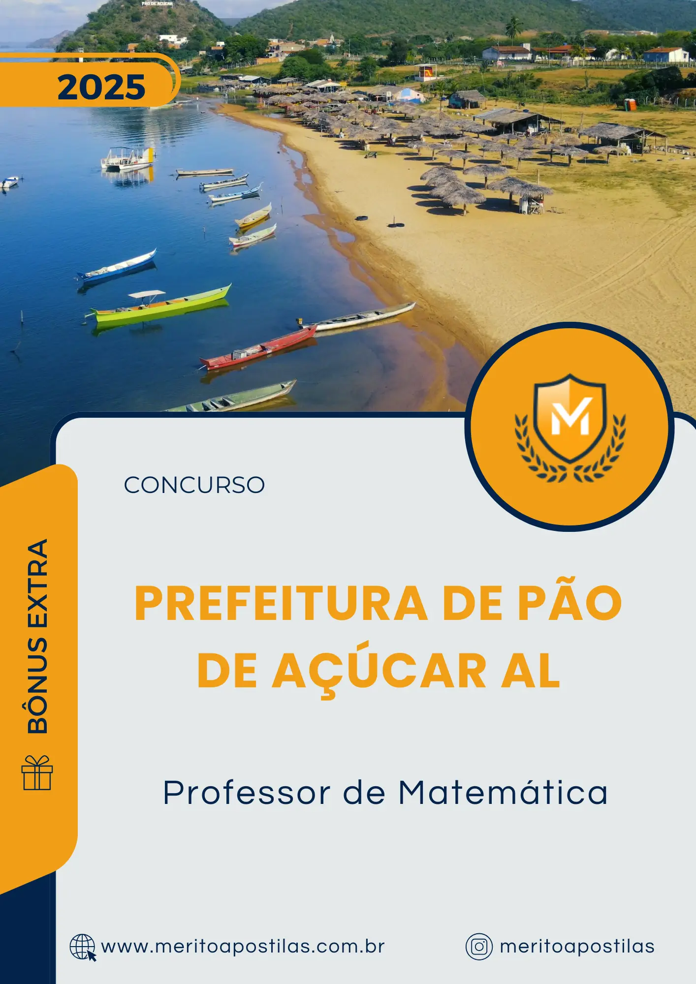 Apostila Professor de Matemática Concurso Prefeitura de Pão de Açúcar AL 2025