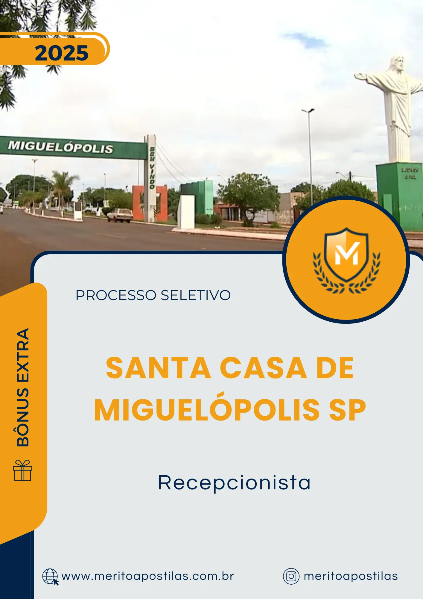 Apostila Recepcionista Santa Casa de Miguelópolis SP 2025