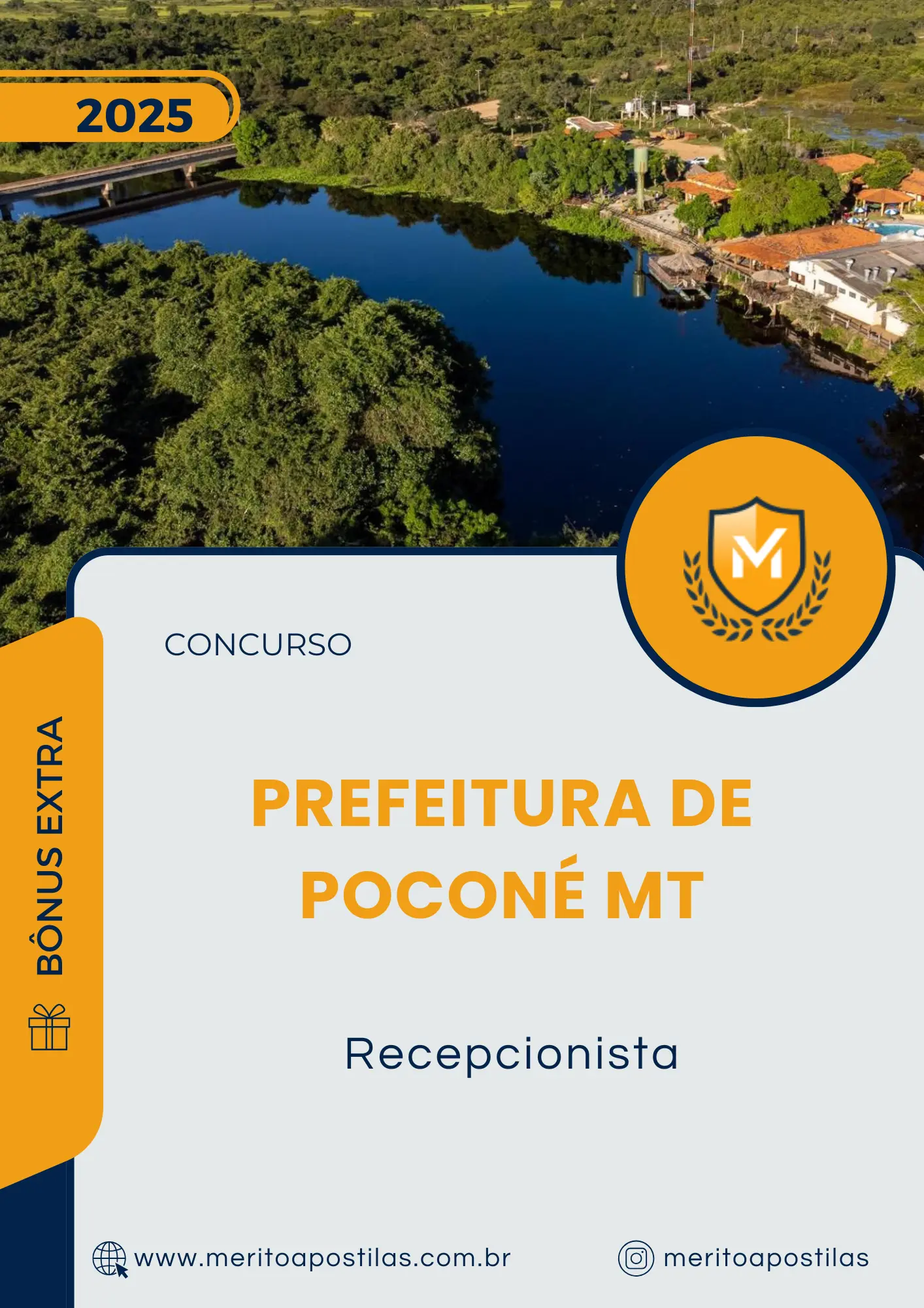 Apostila Recepcionista Prefeitura de Poconé MT 2025