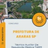 Apostila Técnico Auxiliar De Regulação Médica TARM Prefeitura de Araras SP 2025
