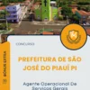 Apostila Agente Operacional De Serviços Gerais Prefeitura de São José do Piauí PI 2025