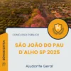Apostila Ajudante Geral Prefeitura de São João do Pau D'Alho SP 2025
